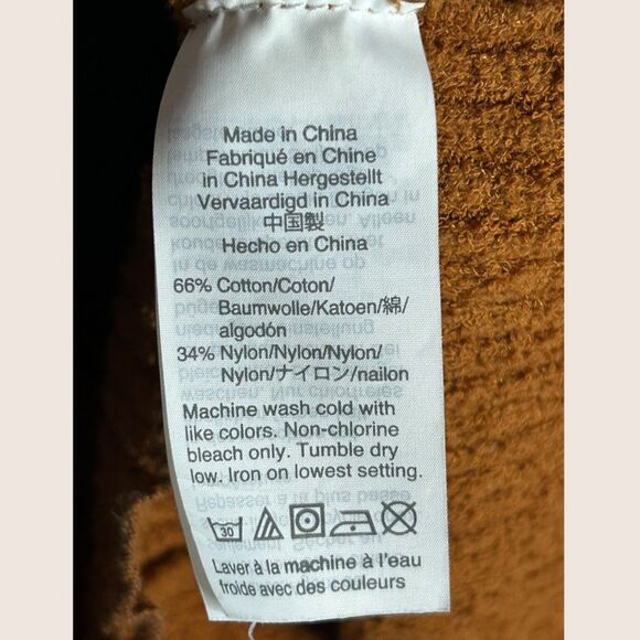 🧡 MADEWELL KINGSTON BUTTON FRONT SWEATER TANK GOLDEN PECAN MEDIUM ORANGE BROWN - Picture 7 of 7